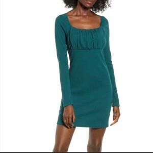 NWT Leith Nordstrom Evergreen Runched Bust Dress Size XXS